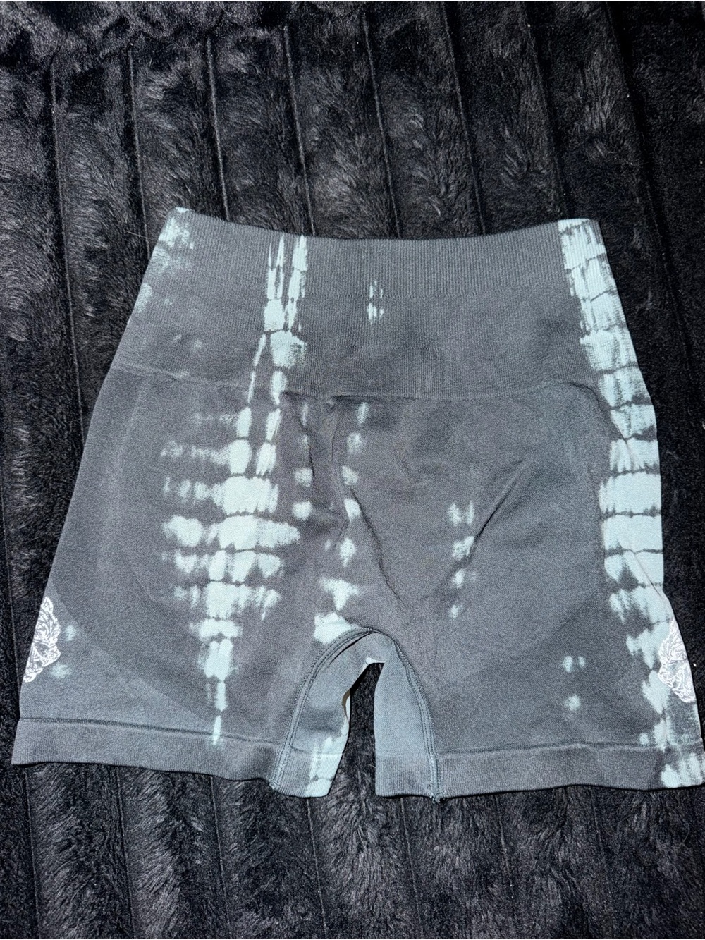 Tie-Dye High-Waist Women’s DARC SPORT Shorts - Gray/Light green